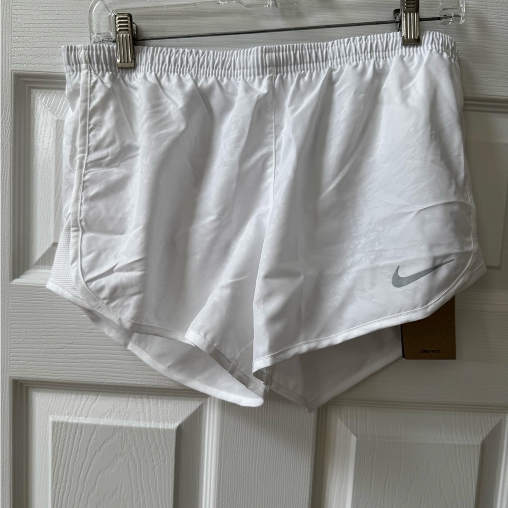 Nike Women's Tempo Athletic White Shorts
